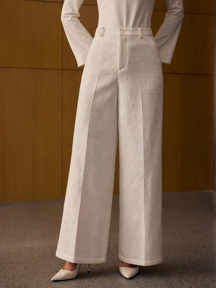 Pantalon SHEIN, alb