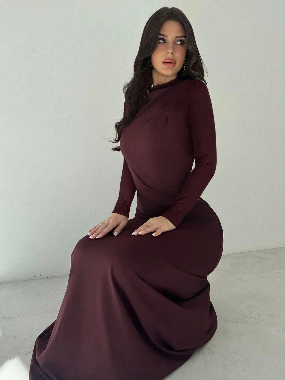 Rochie maxi SHEIN, vișiniu