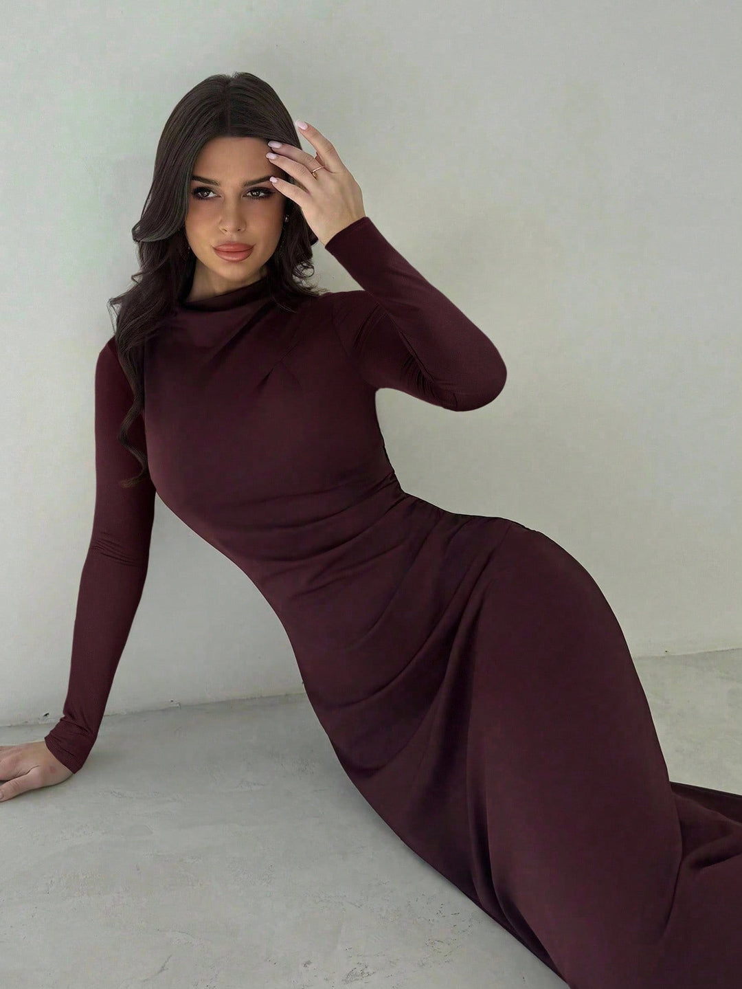 Rochie maxi SHEIN, vișiniu