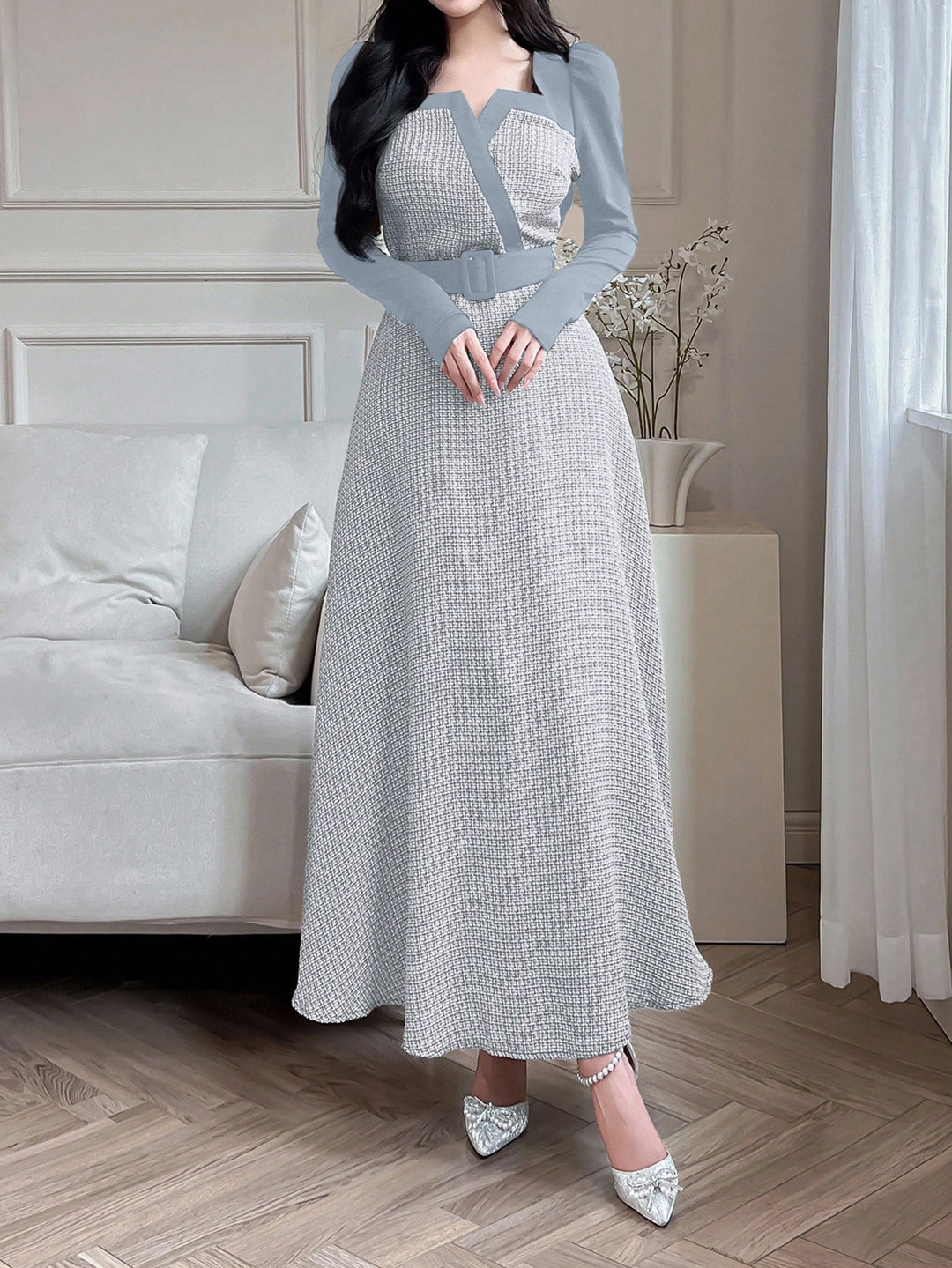 Rochie maxi SHEIN, albastru
