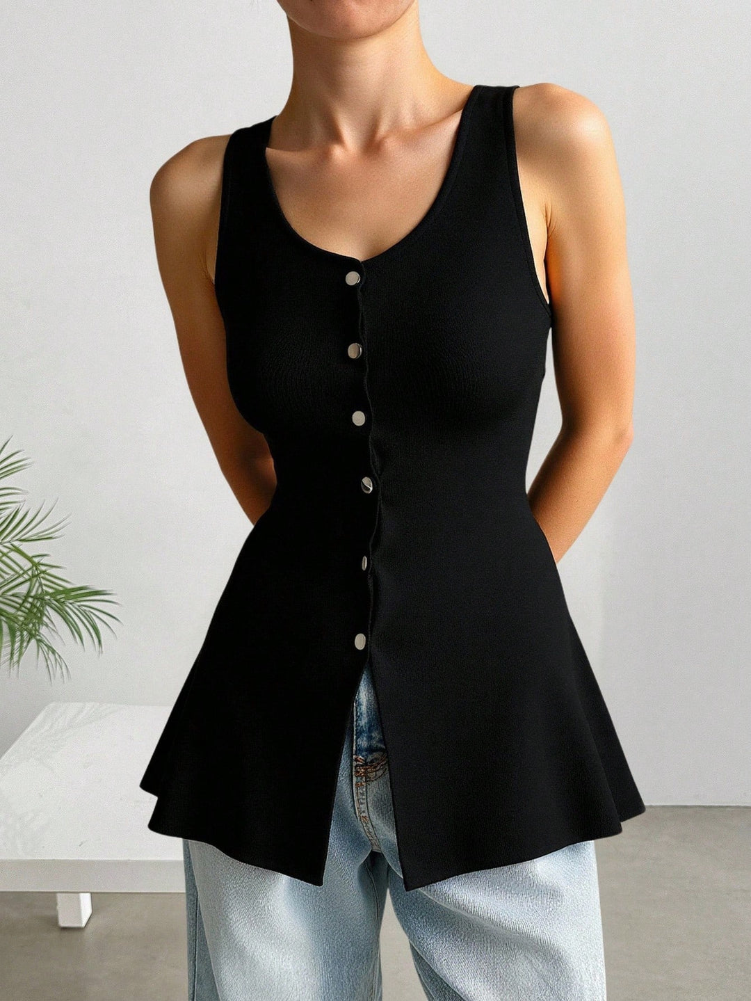 Vestă SHEIN, negru