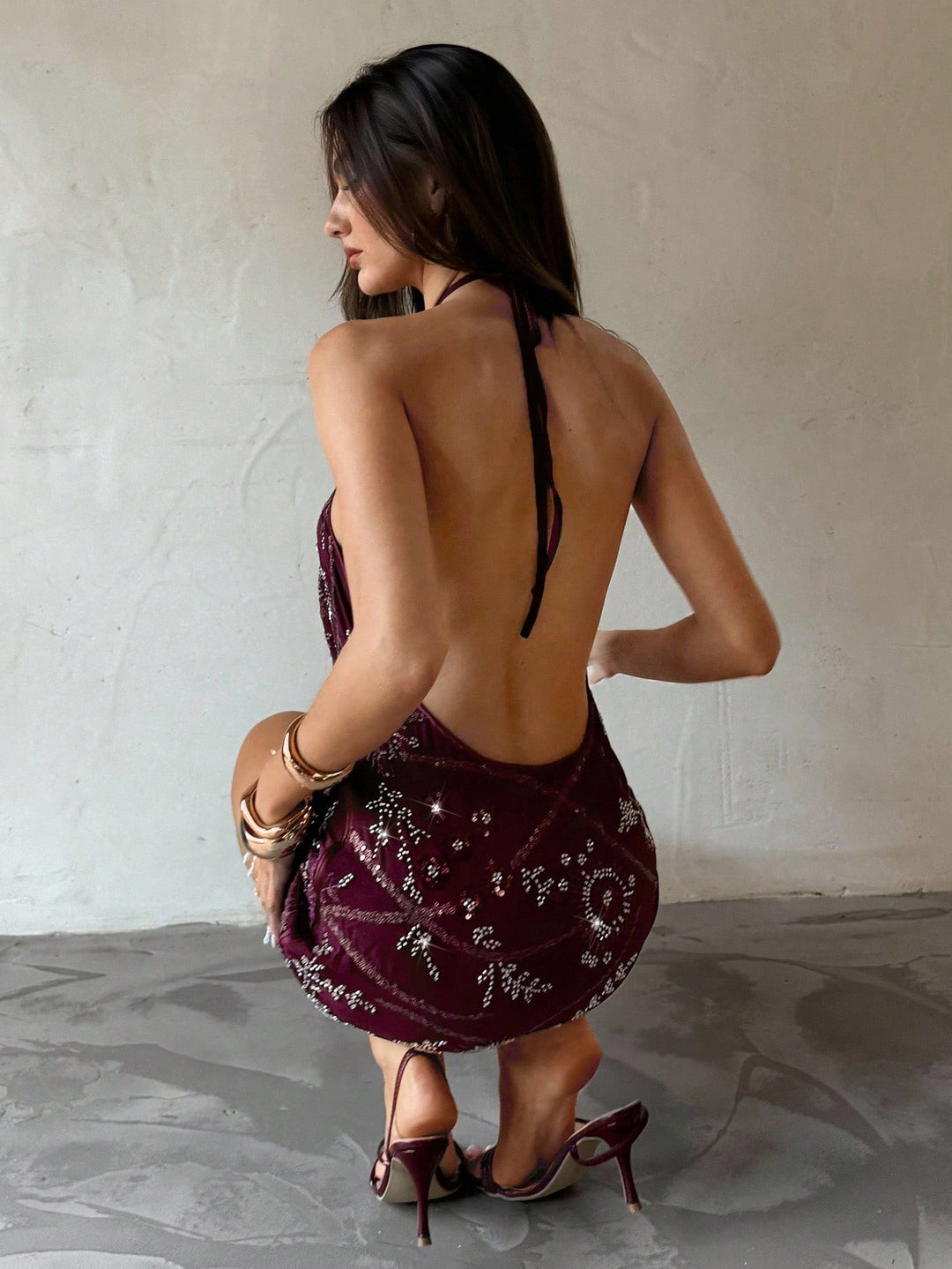 Rochie mini SHEIN, vișiniu