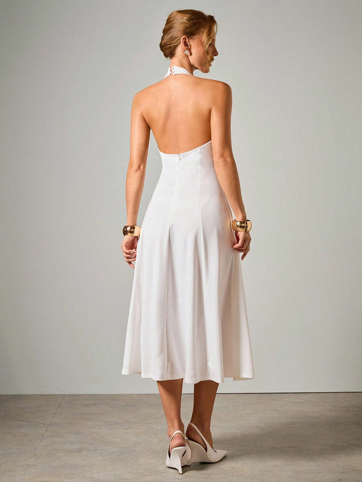Rochie midi SHEIN, alb
