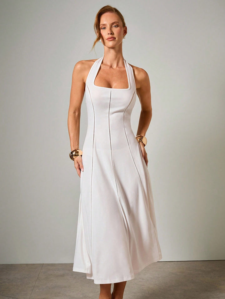 Rochie midi SHEIN, alb