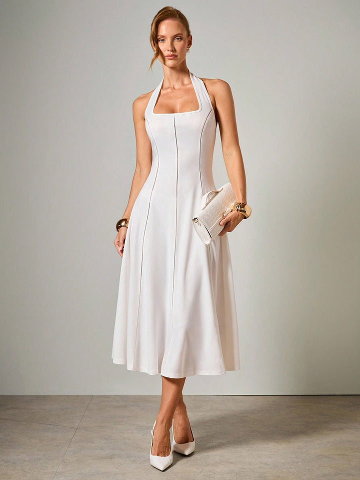 Rochie midi SHEIN, alb
