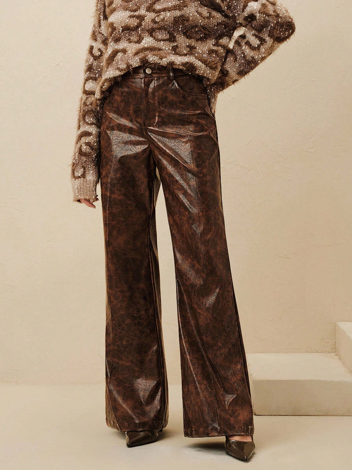 Pantaloni SHEIN, maro