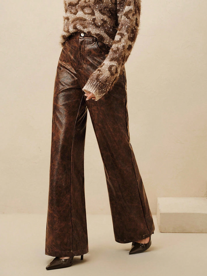 Pantaloni SHEIN, maro