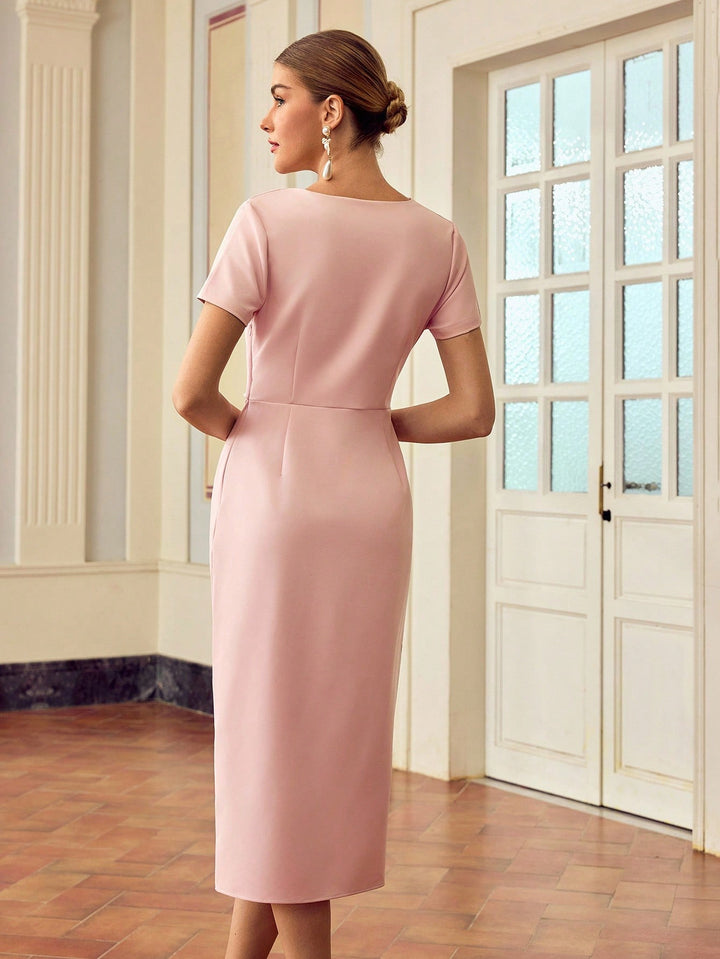 Rochie midi SHEIN, roz