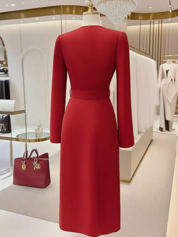 Rochie midi SHEIN, roșu