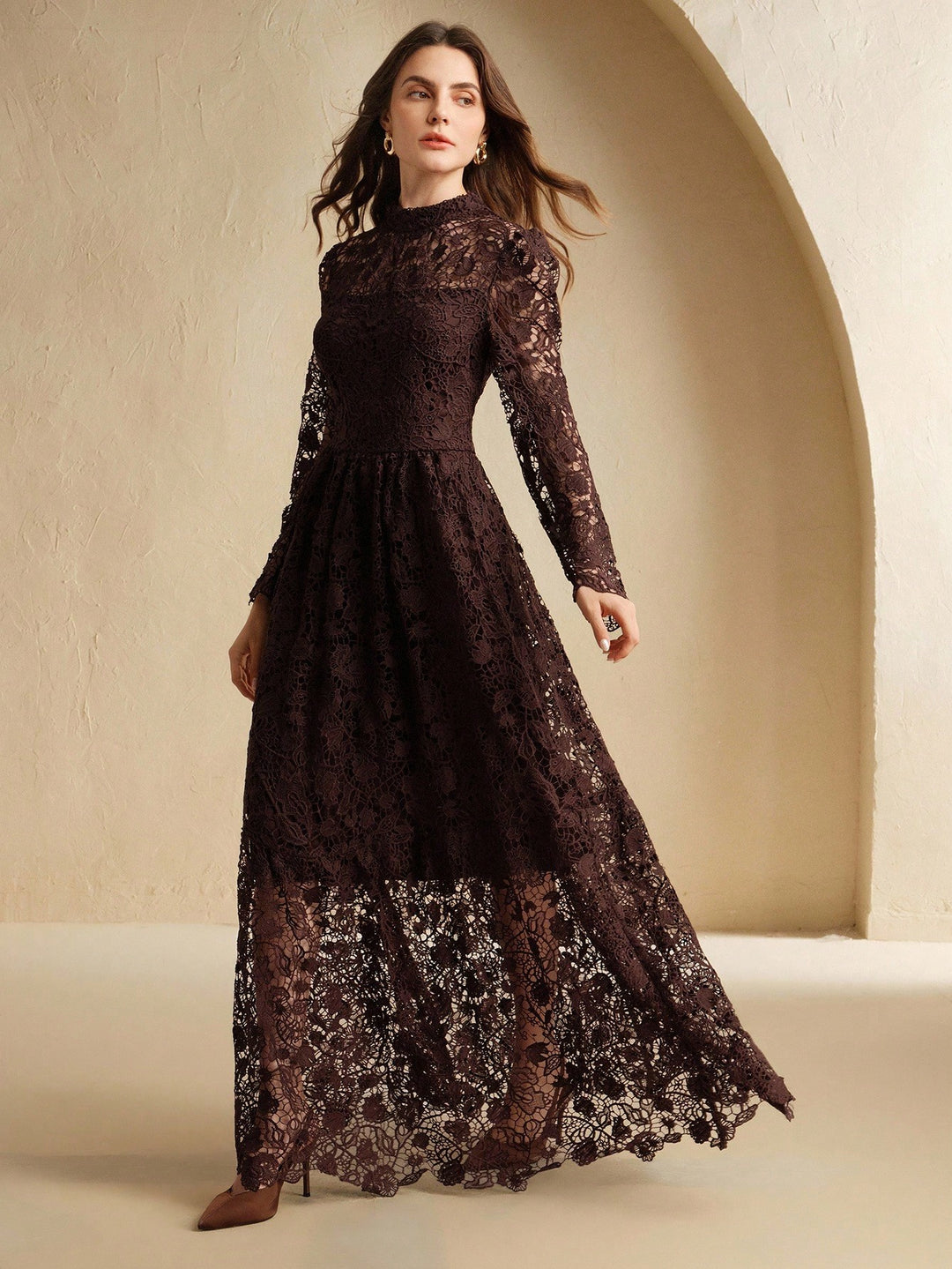 Rochie maxi SHEIN, maro
