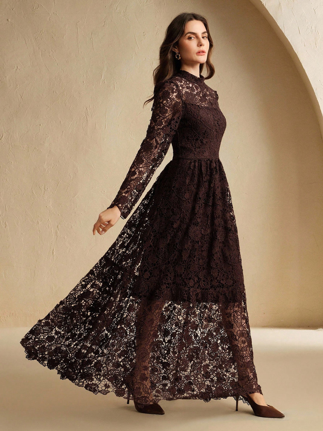 Rochie maxi SHEIN, maro