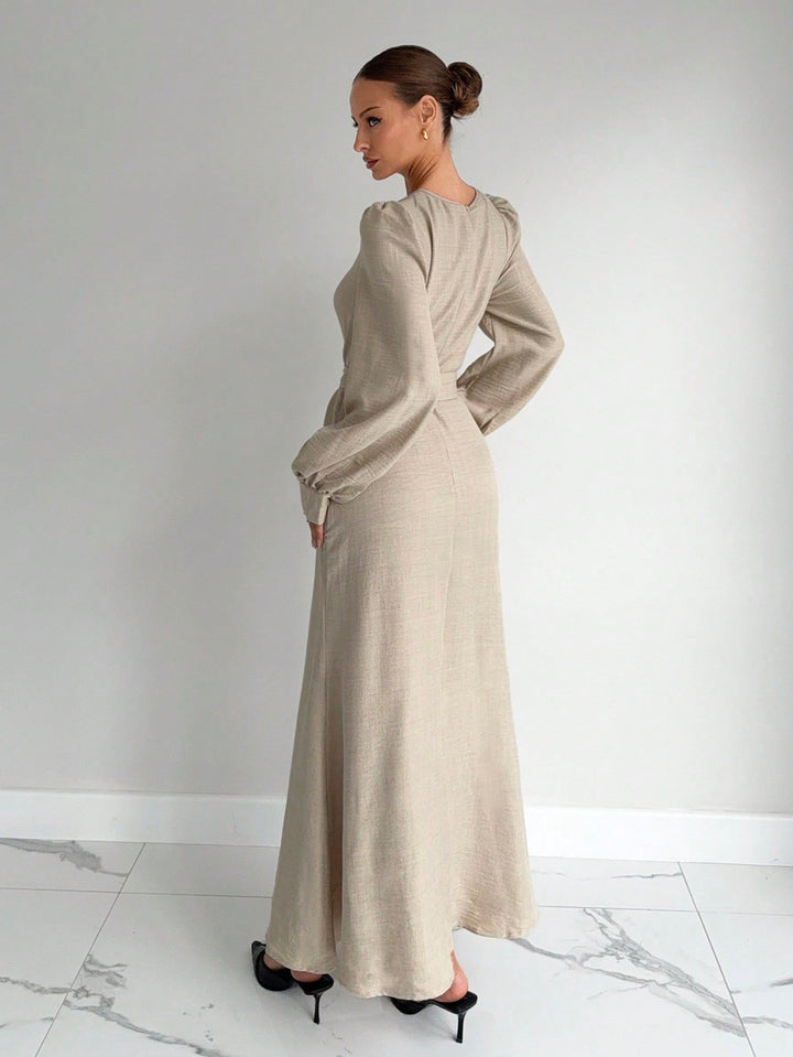 Rochie maxi SHEIN, bej