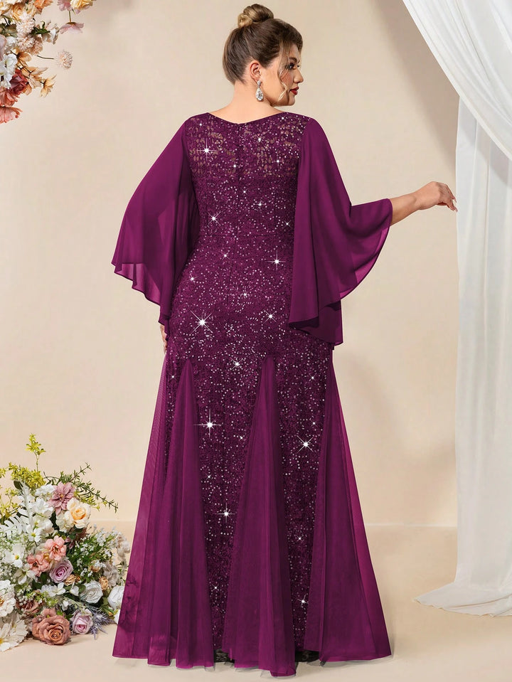 Rochie de ocazie SHEIN, vișiniu