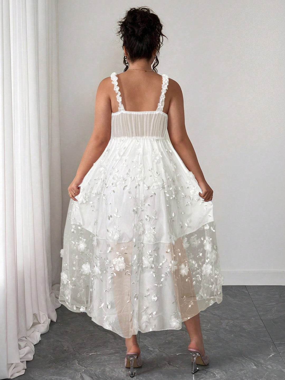 Rochie maxi SHEIN, alb
