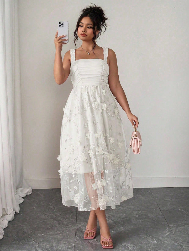 Rochie maxi SHEIN, alb