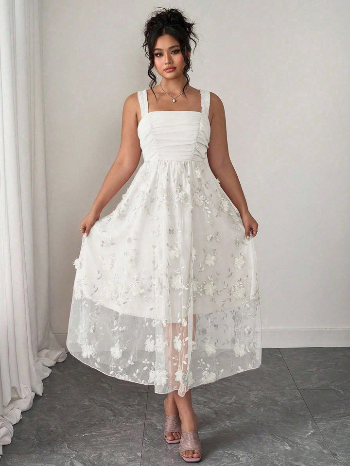 Rochie maxi SHEIN, alb