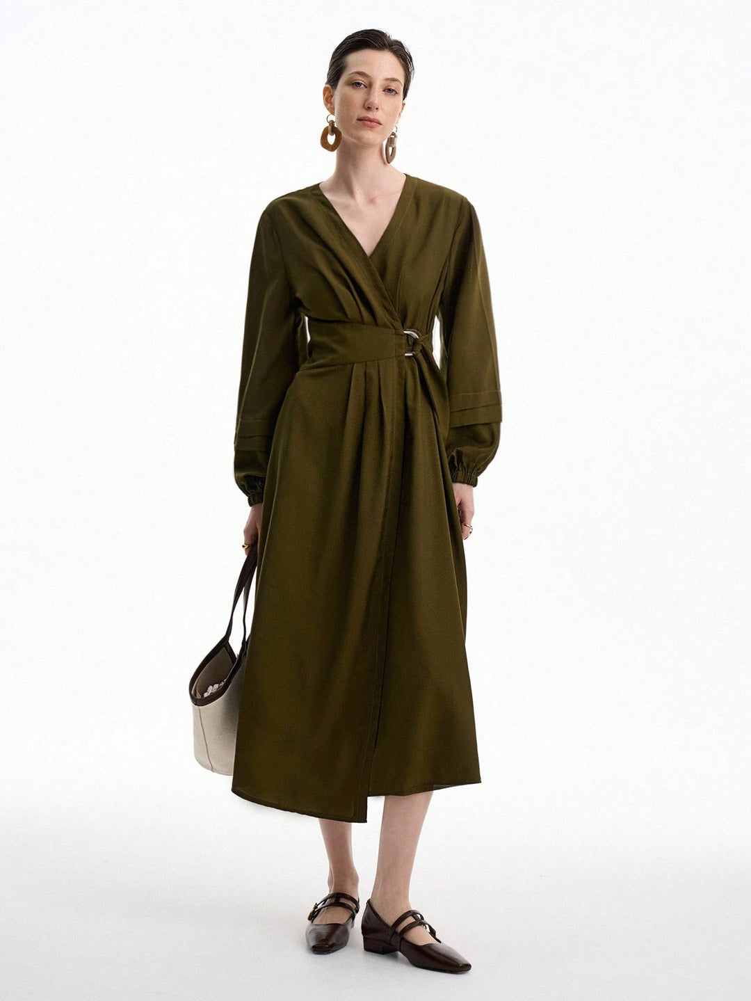 Rochie maxi SHEIN, kaki