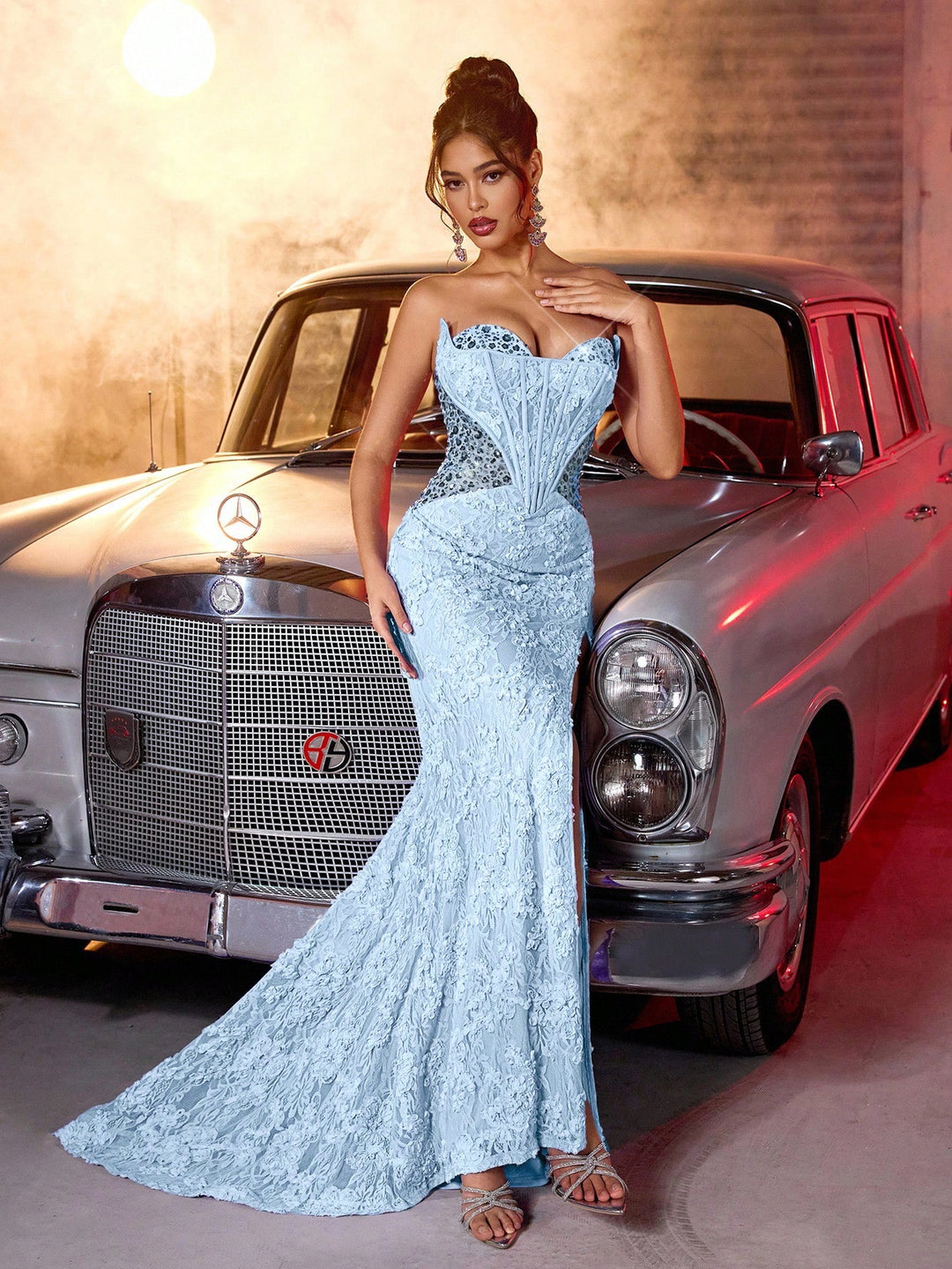 Rochie maxi SHEIN, albastru