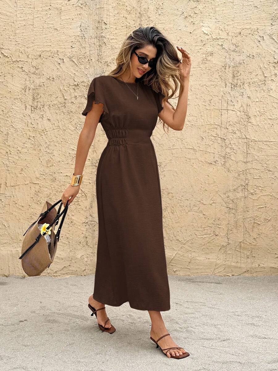 Rochie maxi SHEIN, maro