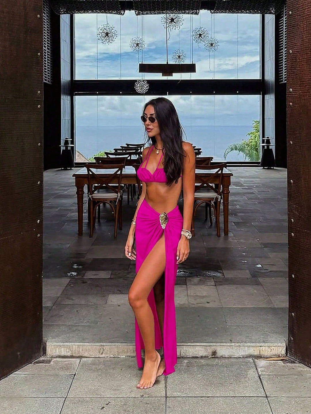 Set bikini SHEIN, roz