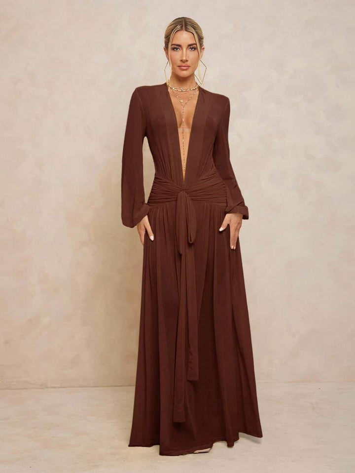Rochie maxi SHEIN, maro