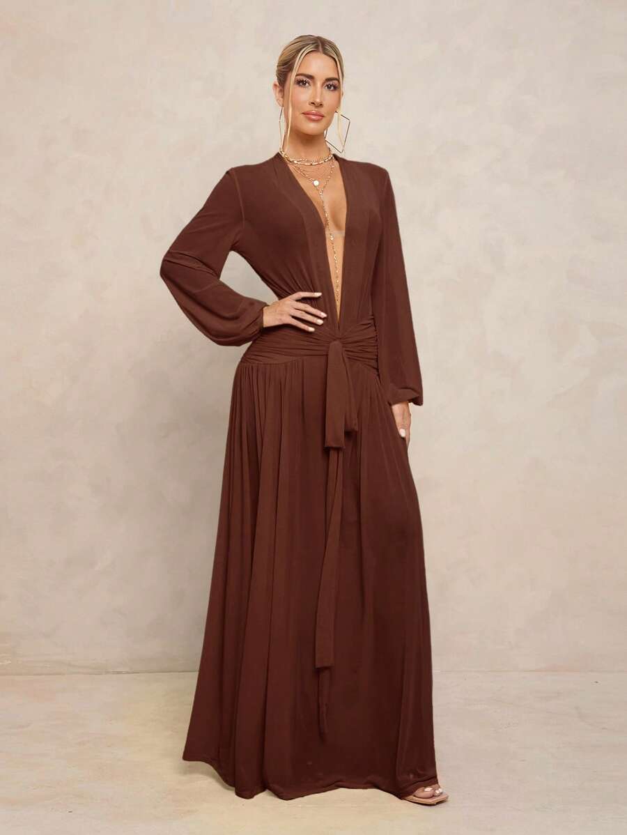 Rochie maxi SHEIN, maro