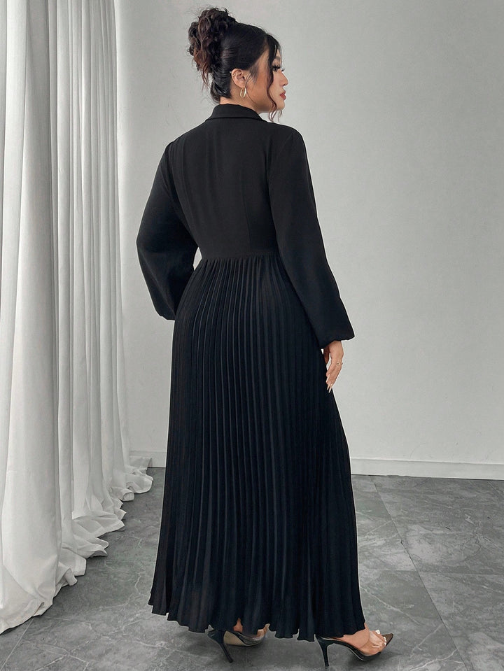 Shein Curve+ maxi ruha, fekete