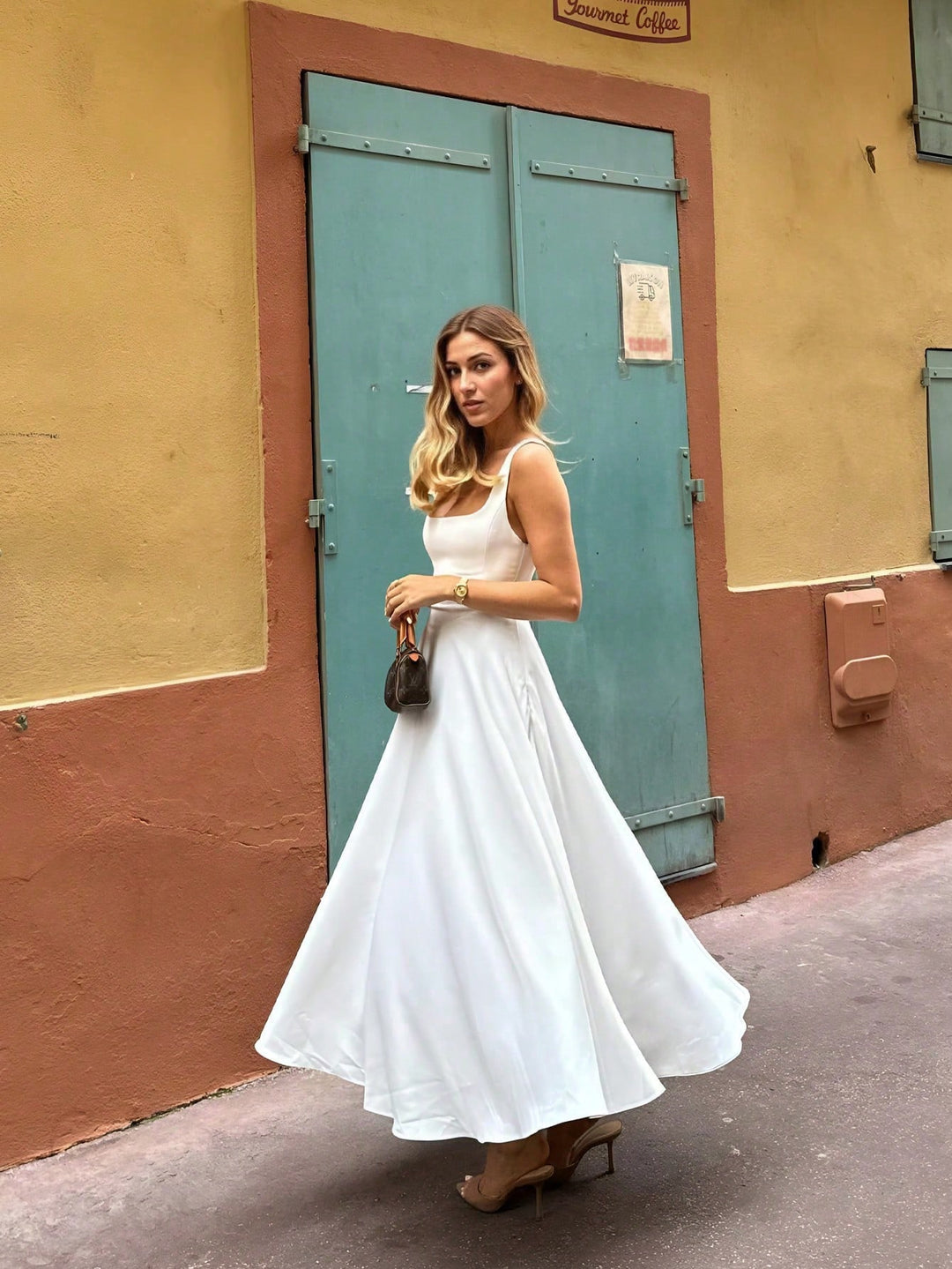 Rochie maxi SHEIN, alb