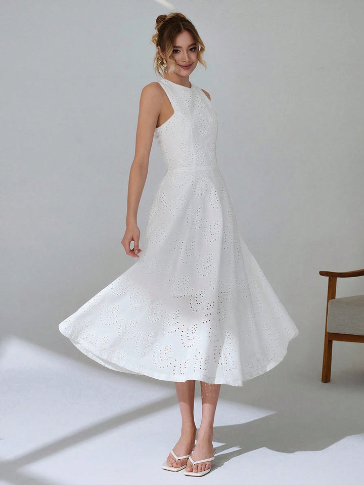 Rochie midi SHEIN, alb