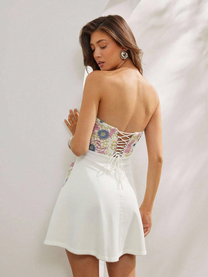Rochie mini SHEIN, crem