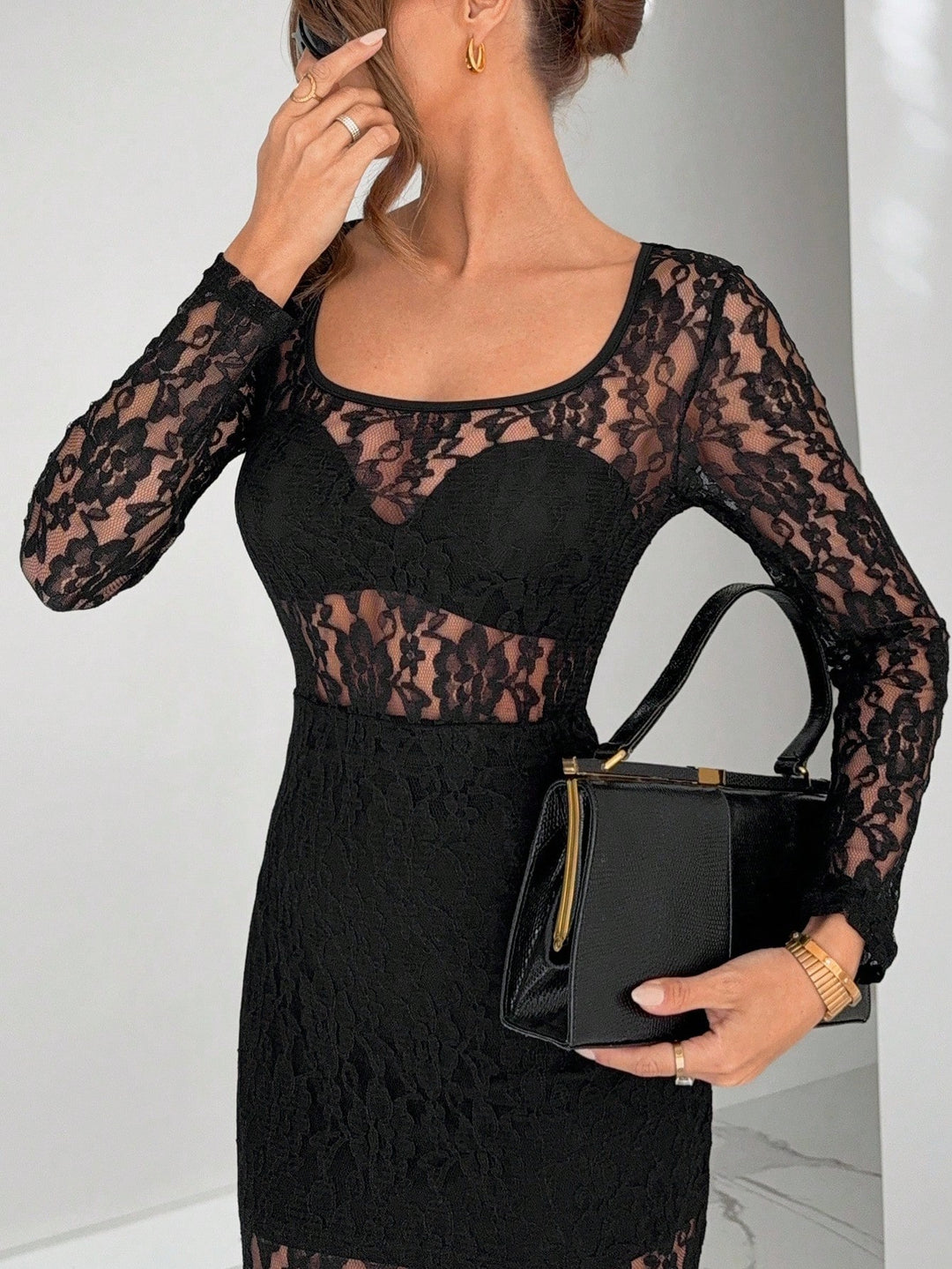 Rochie midi Shein, negru
