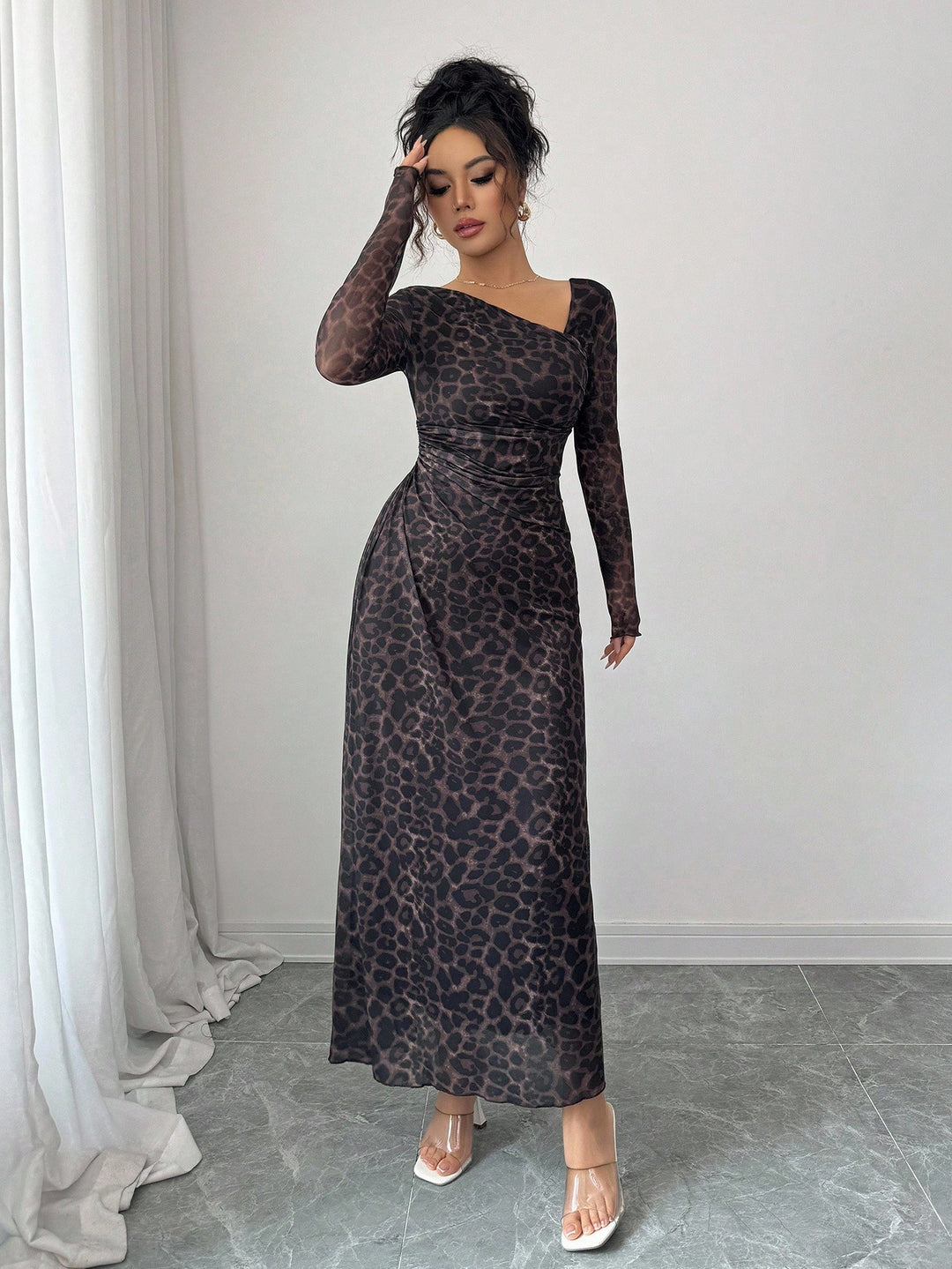 Rochie maxi SHEIN, maro
