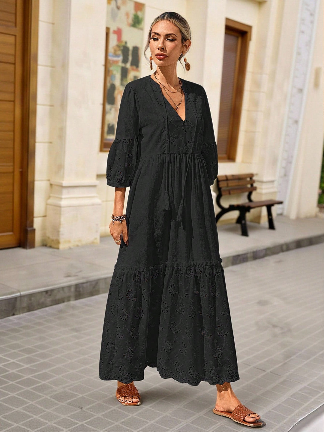 Rochie maxi SHEIN, negru