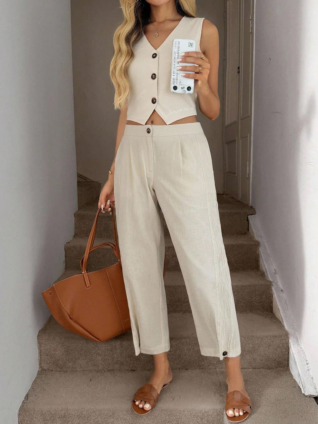 Pantaloni SHEIN, bej
