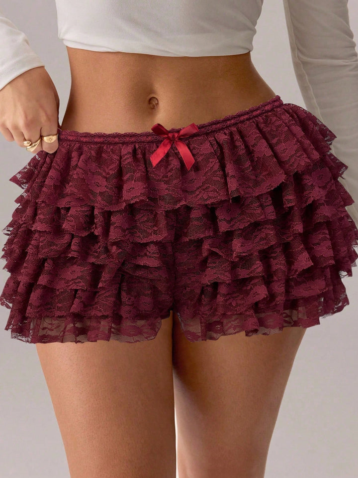 Pantaloni scurți SHEIN, vișiniu