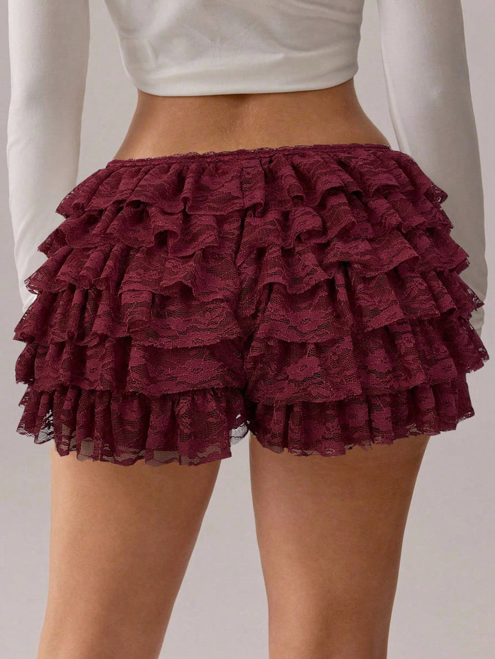 Pantaloni scurți SHEIN, vișiniu
