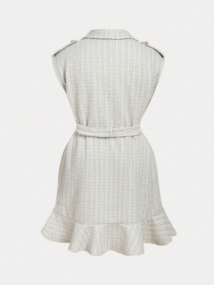 SHEIN mini ruha, krém