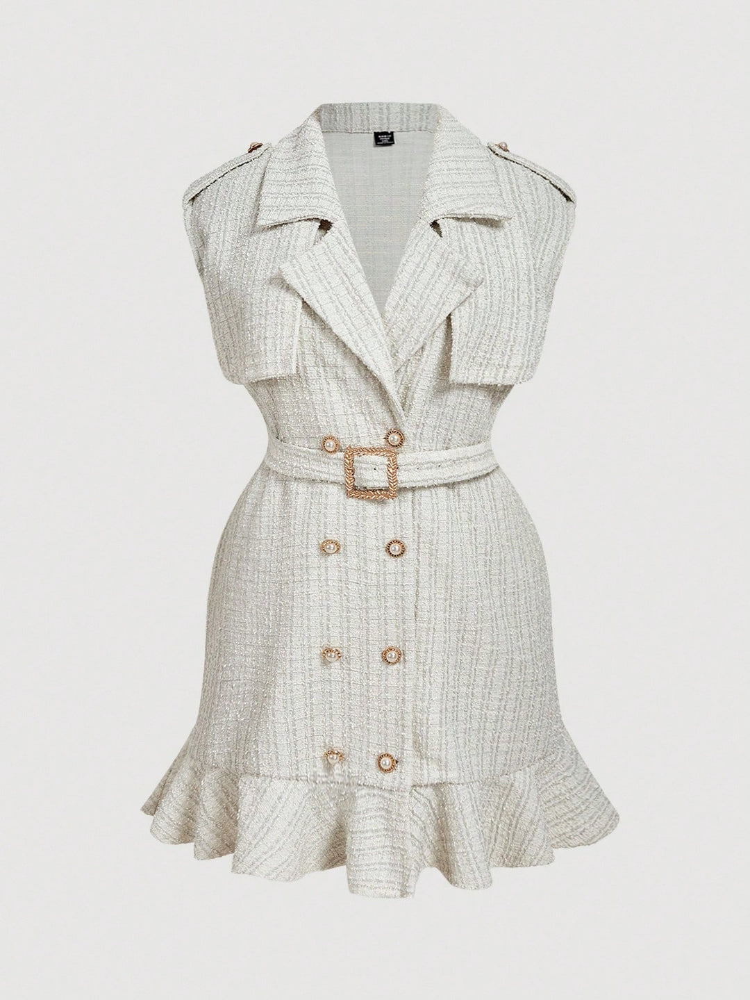 SHEIN mini ruha, krém