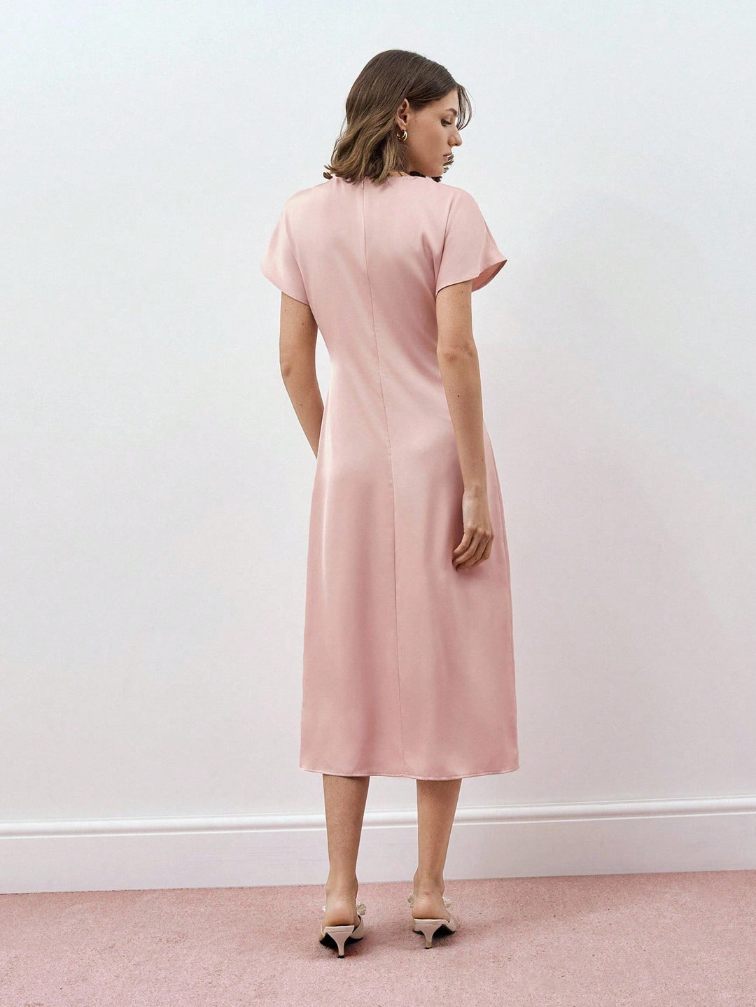 Rochie midi SHEIN, roz