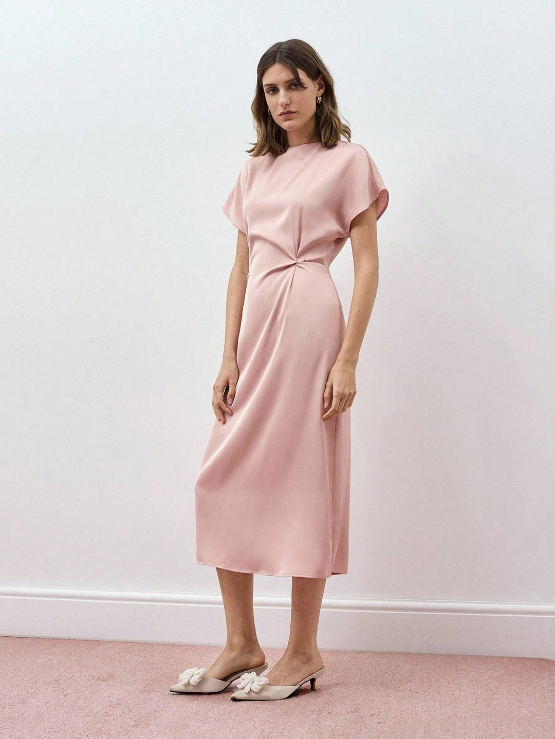 Rochie midi SHEIN, roz