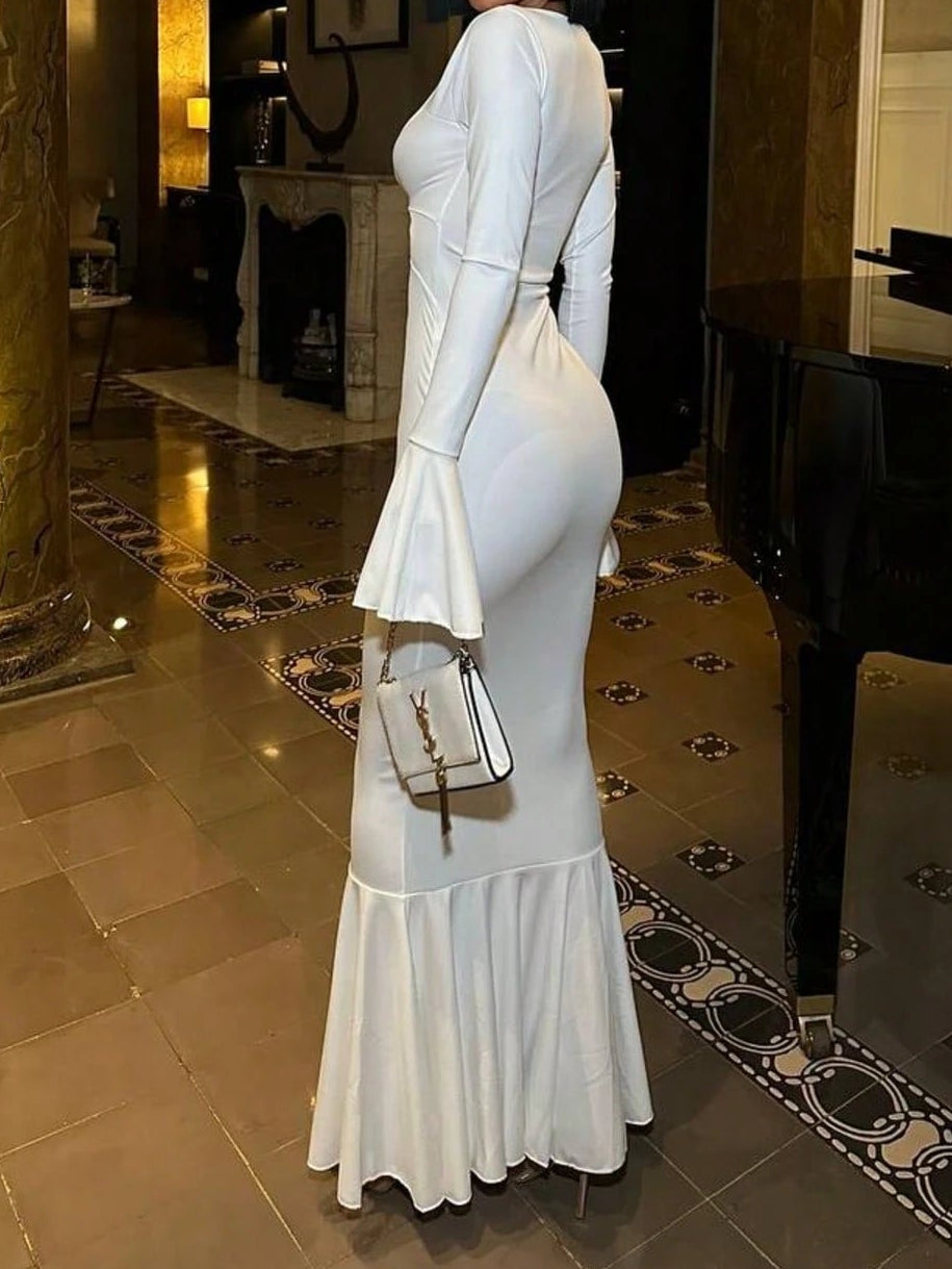 Rochie maxi SHEIN, alb