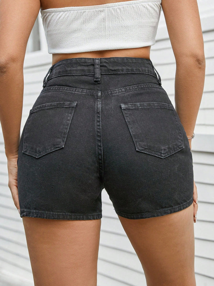 Pantaloni scurți SHEIN, negru