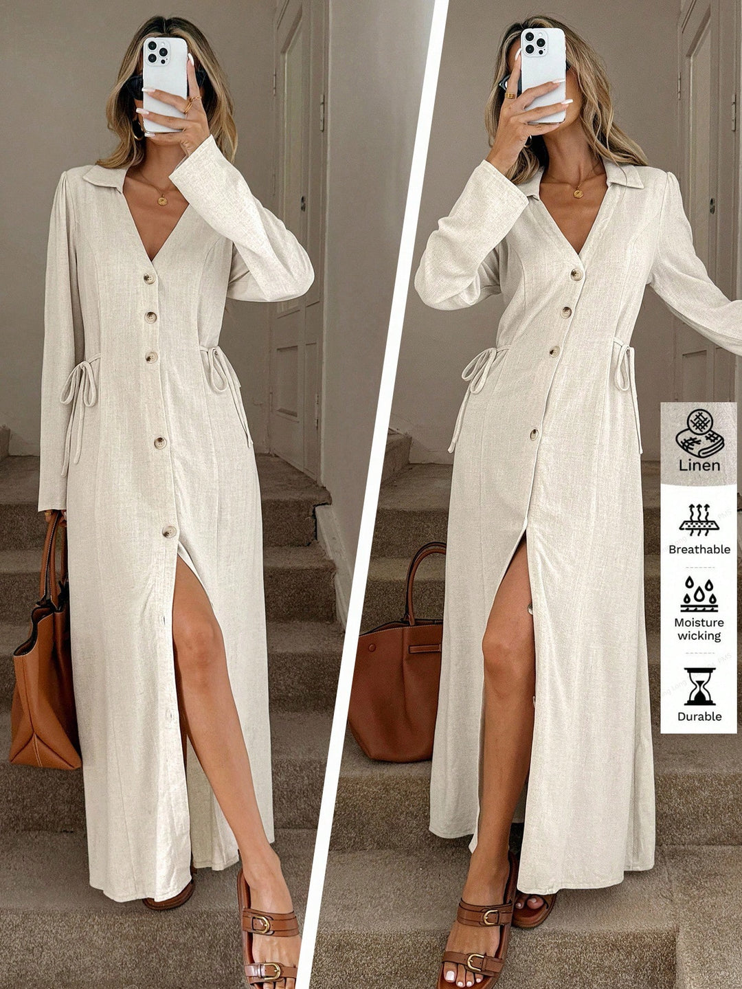 Rochie maxi SHEIN, portocaliu
