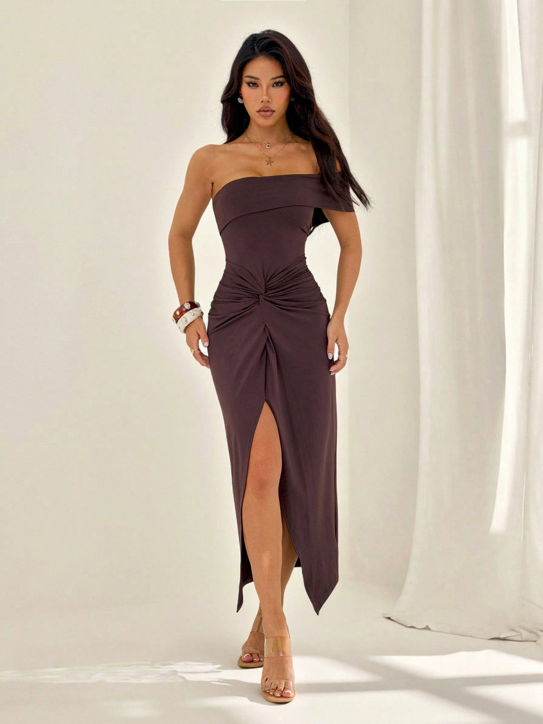 Rochie maxi SHEIN, maro