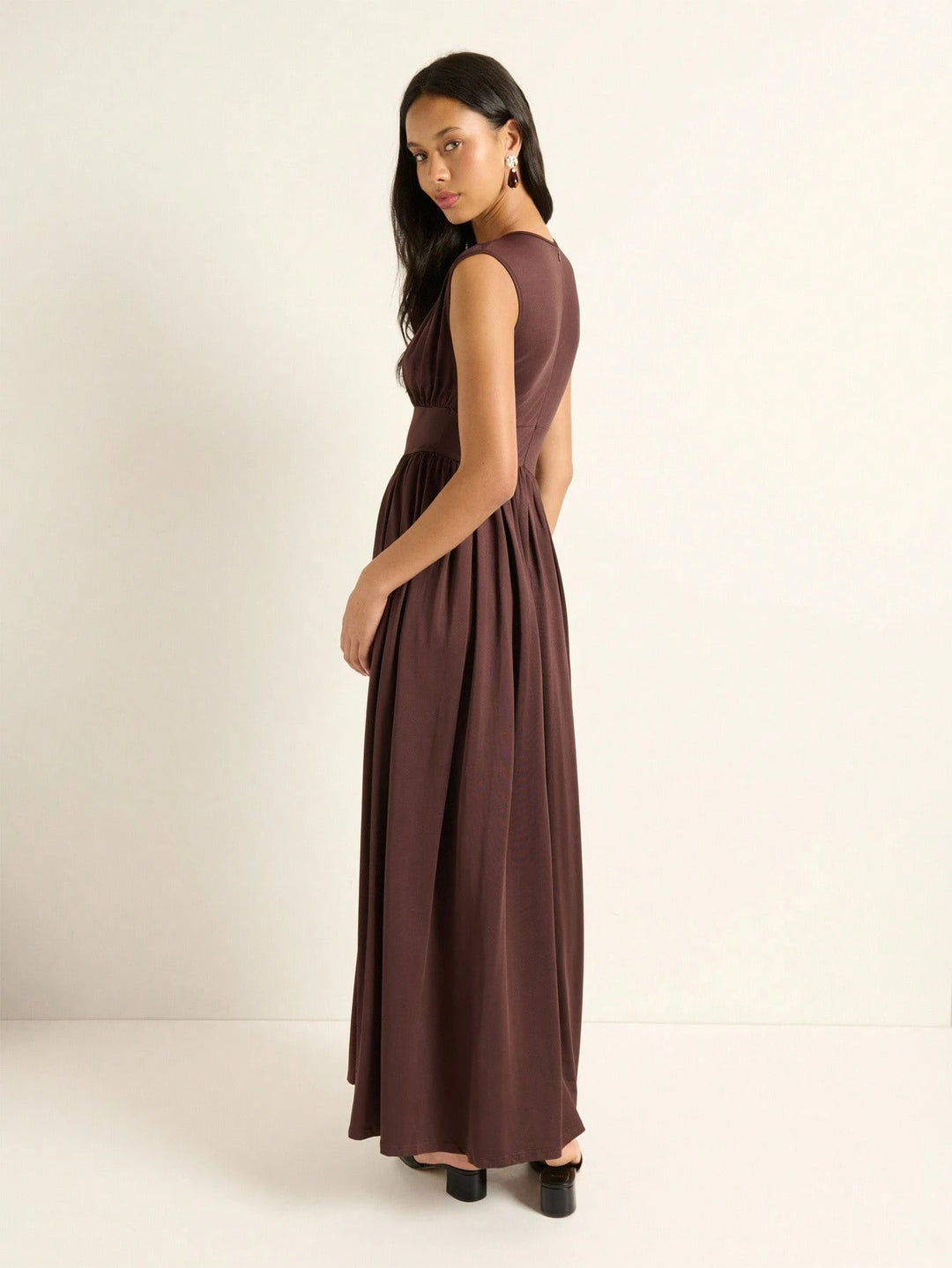 Rochie midi SHEIN, maro