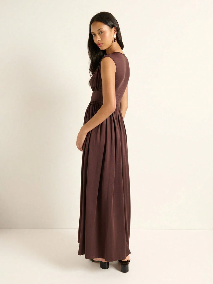 Rochie midi SHEIN, maro