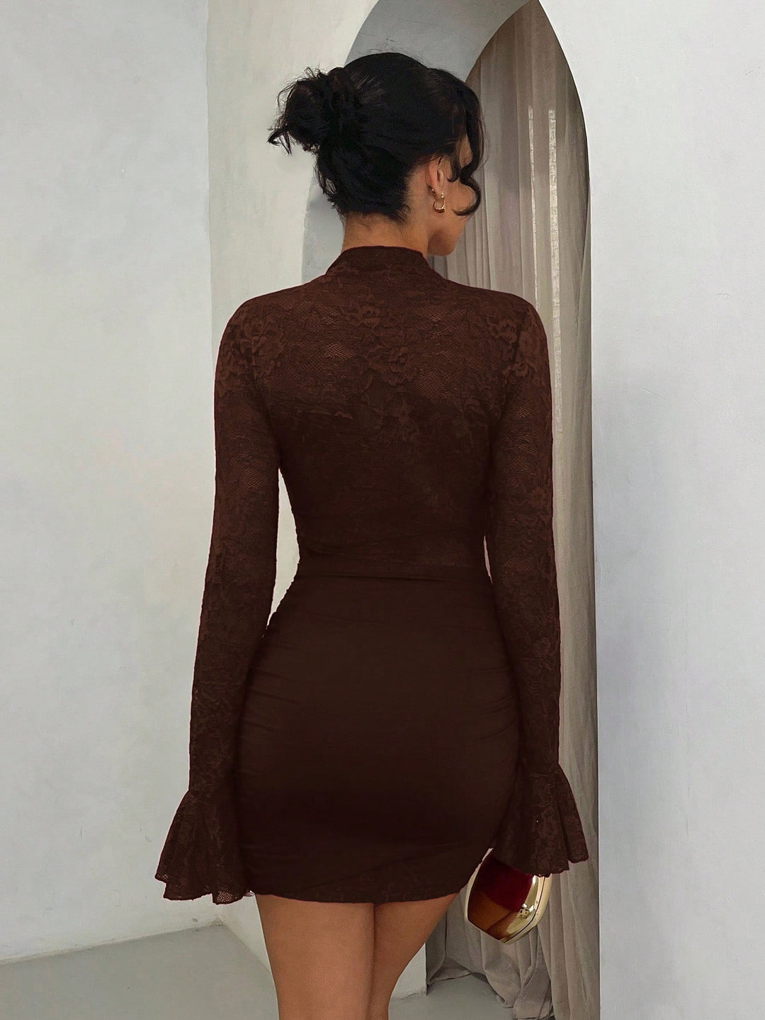 Rochie mini SHEIN, maro
