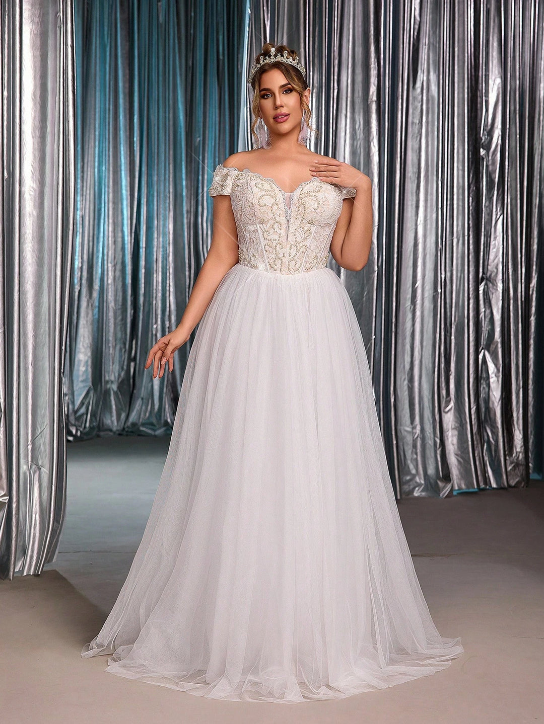 Rochie de mireasă SHEIN, alb