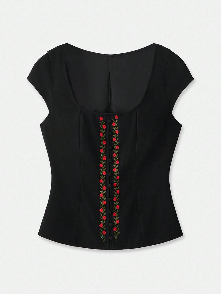 Top SHEIN, negru