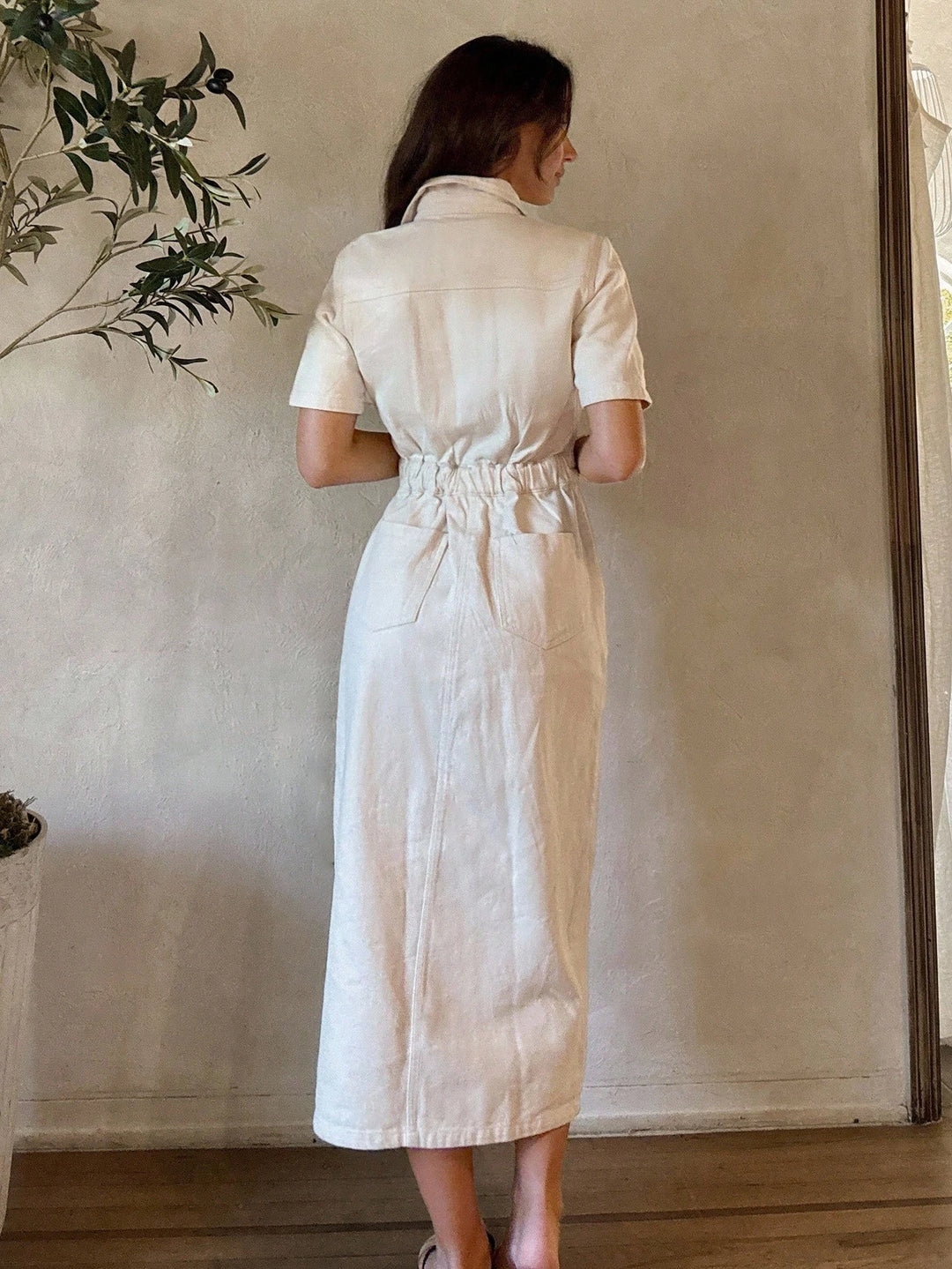 Rochie midi SHEIN, alb